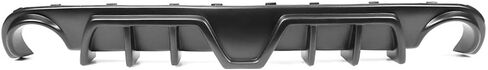 Diffuser الخلفي Ikon Motorsports متوافق مع 2012-2014 Chrysler 300 SRT ، Shark Fin PP Lower Valance Lip مع الضوء الأحمر in Saudi Arabia