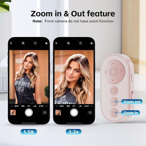 Bluetooth Camera Remote Shutter with Zoom and Switch for Photo and Vlogging,Wireless Video Scrolling for iOS & Android Smartphone, Page Turner for E-Book Cellphone Clicker for Tiktok in Kuwait
