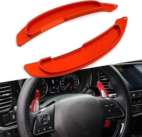 GZYF Car Auto CNC Aluminum Steering Wheel Shift Shifter Paddle Extension for MITSUBISHI Lancer, Outlander 2010-2016, Red in Saudi Arabia