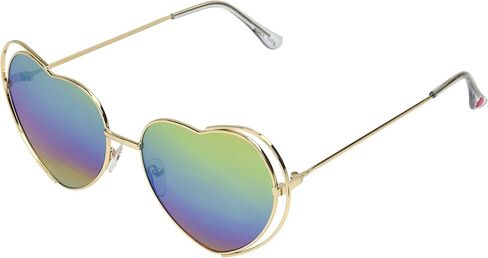 Betsey Johnson Women's Cora Sunglasses Heart, Rainbow, 60mm in Saudi Arabia