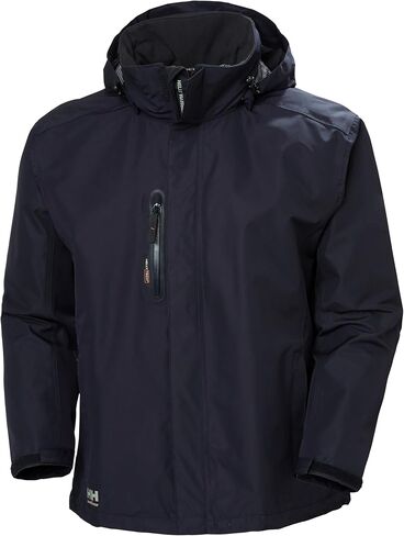 Helly-Hansen Workwear Manchester Groof Shell Jackets للرجال الذين يعانون من ذوي الياقات البيضاء والغطاء القابل للفصل ، 3 جيوب سحاب in Saudi Arabia