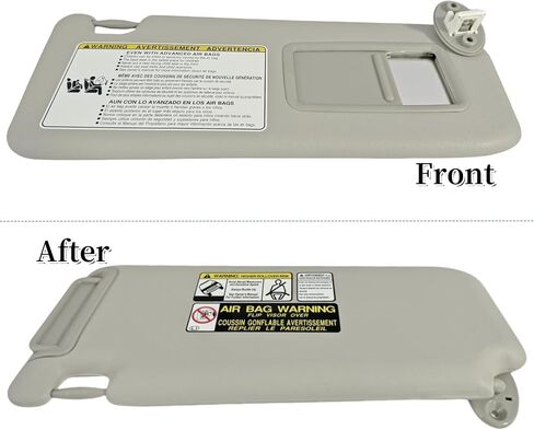سائق Sun Visor أو جانب الركاب متوافق مع Toyota Rav4 2014-2018 استبدل 74320-42595 أو 74310-42593 اليسار الأمامي أو اليمين ، ظلال حماية الشمس ، مرآة المكياج ، رمادي (جانب السائق الأيسر) in Kuwait