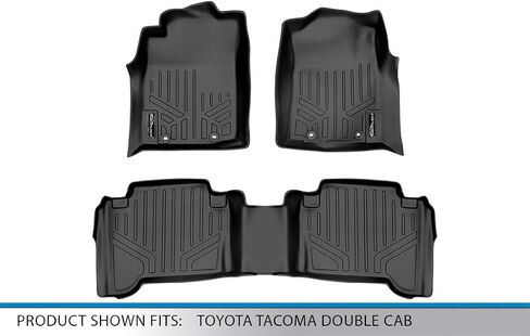 MAXLINER Custom Fit Floor Mats 2 Row Liner Set Compatible with 2012-2015 Toyota Tacoma in Saudi Arabia