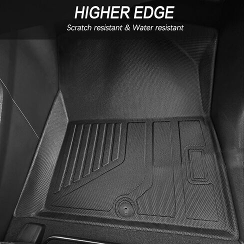 جميع الحصير في أرضية الطقس في Kia Telluride 2025-2020 7/8 مقعد مخصص TPE مجموعة كاملة (حصيرة الجذع مع الحصير مسند الظهر+الحصير الأرضية) لإكسسوارات Kia Telluride 2025 سوداء السيارات in Kuwait