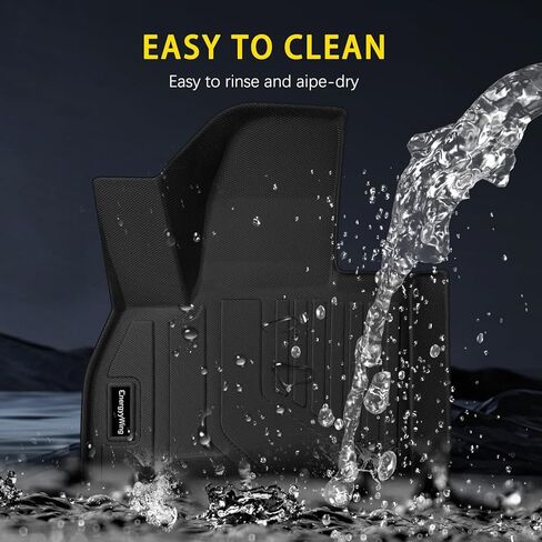 جميع الحصير في أرضية الطقس في Kia Telluride 2025-2020 7/8 مقعد مخصص TPE مجموعة كاملة (حصيرة الجذع مع الحصير مسند الظهر+الحصير الأرضية) لإكسسوارات Kia Telluride 2025 سوداء السيارات in Kuwait