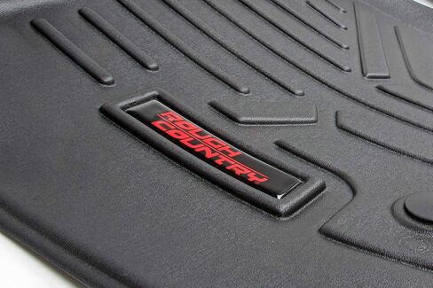 Country Country جميع الحصير الأرضية المحصنة ل Dodge RAM 1500 CREW-CAB (2019-2024) مقعد دلو-الحصير المرنة المقاومة للماء ، مجموعة أمامية وخلفية in Saudi Arabia