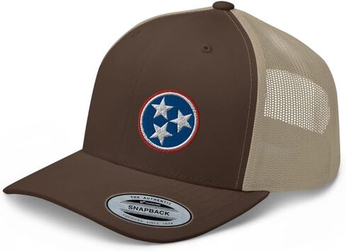 Tennessee Rep Your State Trucker Hat Tri Star Embroidered Snapback Hat Mesh Baseball Cap for Men and Women in Kuwait