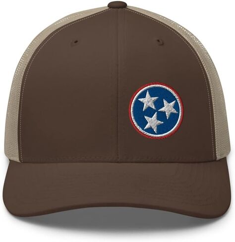 Tennessee Rep Your State Trucker Hat Tri Star Embroidered Snapback Hat Mesh Baseball Cap for Men and Women in Kuwait