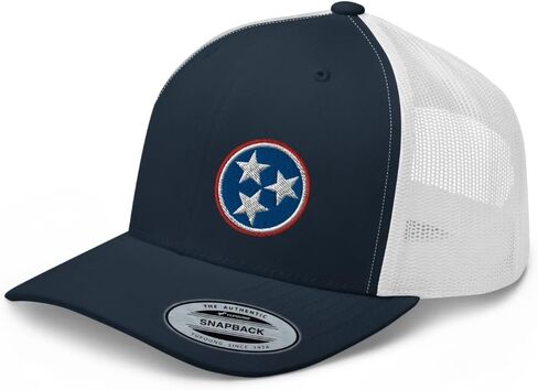 Tennessee Rep Your State Trucker Hat Tri Star Embroidered Snapback Hat Mesh Baseball Cap for Men and Women in Kuwait