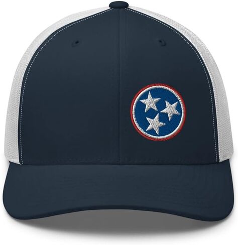 Tennessee Rep Your State Trucker Hat Tri Star Embroidered Snapback Hat Mesh Baseball Cap for Men and Women in Kuwait