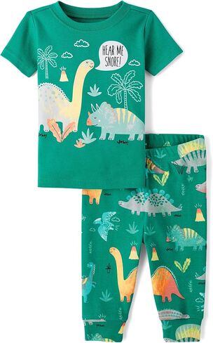 The Children's Place,Baby Boys,and Toddler Snug Fit 100% Cotton Short Sleeve Top and Pants 2 Piece Pajama Set,Daddys Helper 2-Pack,0 Months,3 Months in Kuwait