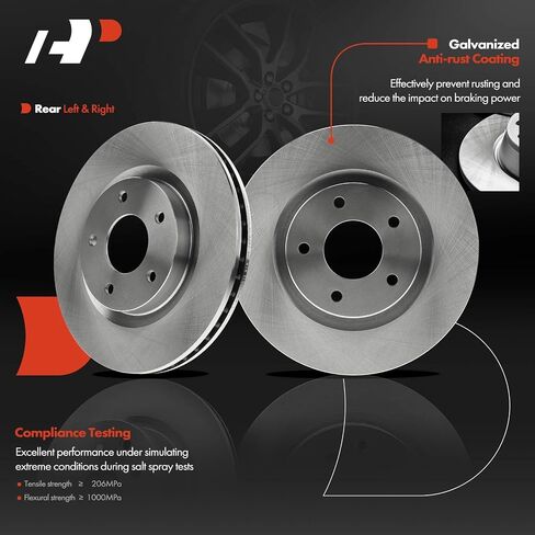 A-Premium 11.65 inch (295.8mm) Front Vented Disc Brake Rotors + Ceramic Pads Kit Compatible with Select Nissan Models - Rogue 2008 2009 2010 2011 2012 2013, L4 2.5L, 6-PC Set in Saudi Arabia