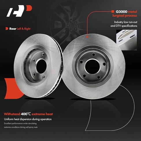 A-Premium 11.65 inch (295.8mm) Front Vented Disc Brake Rotors + Ceramic Pads Kit Compatible with Select Nissan Models - Rogue 2008 2009 2010 2011 2012 2013, L4 2.5L, 6-PC Set in Saudi Arabia