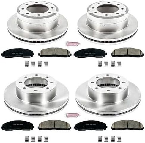 Power Stop CRK6405 الأمامية والخلفية Z17 Evolution Geomet مجموعة الفرامل المغلفة لفورد F-250 Super Duty 2012-2022 ، Ford F-350 Super Duty 2013-2022 [نموذج محدد] in Saudi Arabia
