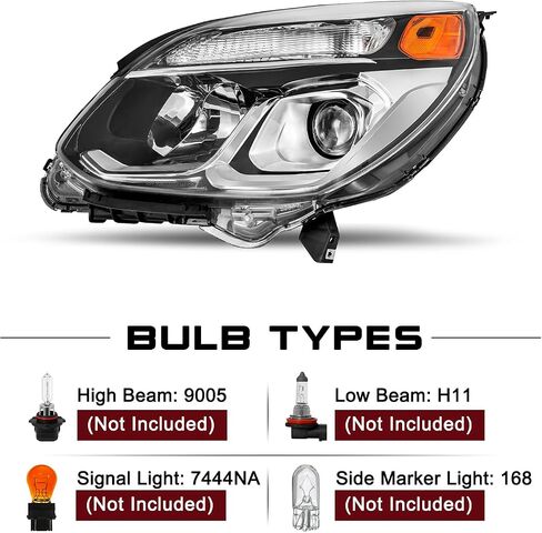 OE Style Projector Halogen Assembly Assectible مع 2017 2017 Chevy Equinox Factory Maptenger and Driver Side Side in Kuwait