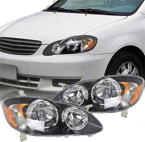 Clear Lens Black Housing LH & RH Placbly Assembly Placbly for 2003-2008 Corolla Driver & Passenger Side in Saudi Arabia