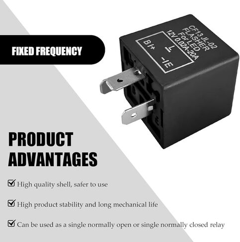 CF13 LED Electronic Flasher Relay, 12V 3-Pin CF13 EP34 Turn Signal Relay Fix w/Speed Adjustable Function, Auto Light Bulb Relays for Led Lights Hyper Blink Flash No Flash Problem in Kuwait