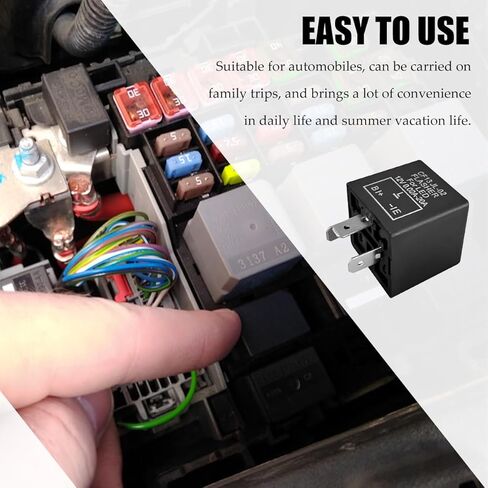 CF13 LED Electronic Flasher Relay, 12V 3-Pin CF13 EP34 Turn Signal Relay Fix w/Speed Adjustable Function, Auto Light Bulb Relays for Led Lights Hyper Blink Flash No Flash Problem in Kuwait