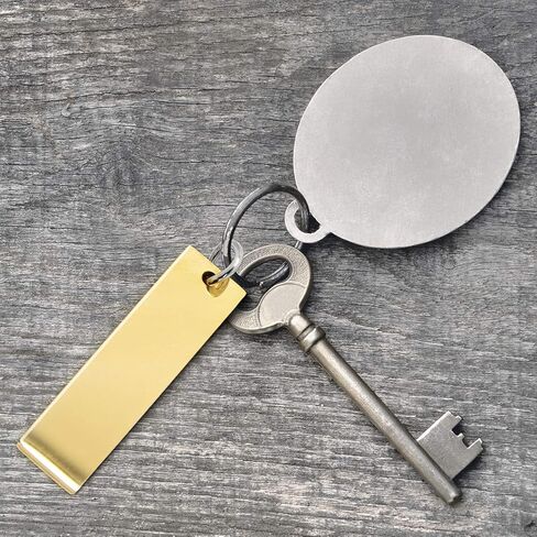 Custom Engraved Keychain, Customizable Engravable, Metal Wood Personal Keychain in Kuwait