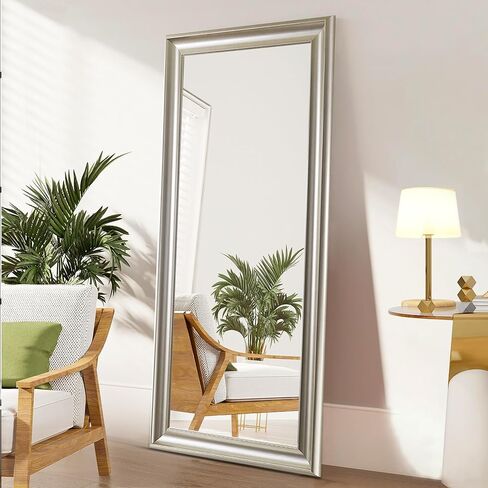 Naomi Home Plant Floor Light Extra Exclured Floor Mirror مرآة كاملة الطول مرآة كبيرة مستطيلات كبيرة لغرفة النوم - أسود 65 لتر × 31 واط in Kuwait