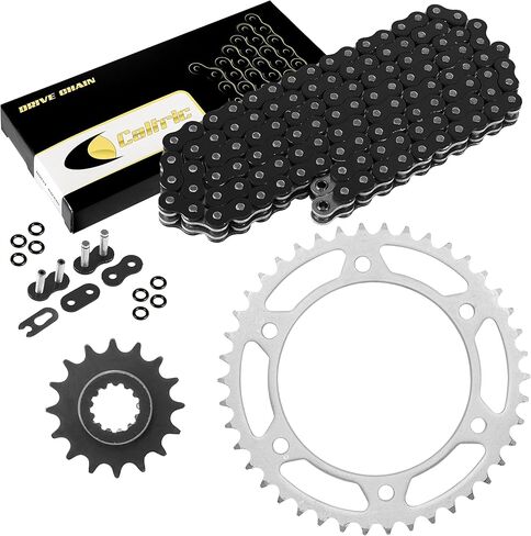 Caltric Black O-Ring Drive Chain & Sprockets Kit متوافق مع Honda 600rr CBR600RR CBR600 RR 2007-2014 in Kuwait