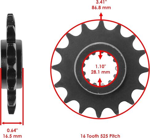 Caltric Black O-Ring Drive Chain & Sprockets Kit متوافق مع Honda 600rr CBR600RR CBR600 RR 2007-2014 in Kuwait
