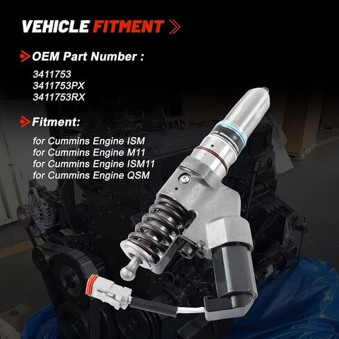 3411753 3411753PX 3411753RX Diesel Fuel Injector for Cummins ISM M11 ISM11 QSM11 Engine Medium Heavy Duty Trucks in Kuwait