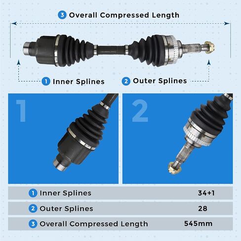 الجبهة اليمنى جانب الراكب CV Axle Drive Assembly لعام 2001-2008 Ford Escape Mazda Tribute Mariner Automatic Exc. هجين in Saudi Arabia