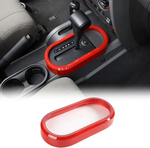 Car Gear Shift Panel Frame Cover Trim Interior Accessories for Jeep Wrangler JK JKU Rubicon Sahara Sport 2/4 Door 2007-2010 (Carbon Fiber Grain) in Saudi Arabia