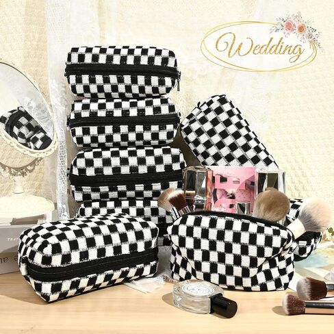8PCS Bridesmaid Proposal Gifts Corduroy Makeup Bag Bulk for Wedding Party Favors Bachelorette Party Decorations Toiletry Organizer Bag Cosmetic Case Gift in Kuwait