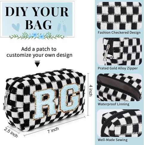 8PCS Bridesmaid Proposal Gifts Corduroy Makeup Bag Bulk for Wedding Party Favors Bachelorette Party Decorations Toiletry Organizer Bag Cosmetic Case Gift in Kuwait