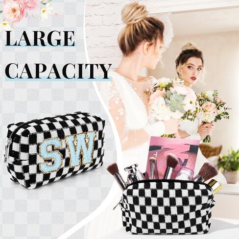 8PCS Bridesmaid Proposal Gifts Corduroy Makeup Bag Bulk for Wedding Party Favors Bachelorette Party Decorations Toiletry Organizer Bag Cosmetic Case Gift in Kuwait