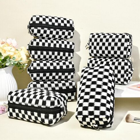 8PCS Bridesmaid Proposal Gifts Corduroy Makeup Bag Bulk for Wedding Party Favors Bachelorette Party Decorations Toiletry Organizer Bag Cosmetic Case Gift in Kuwait