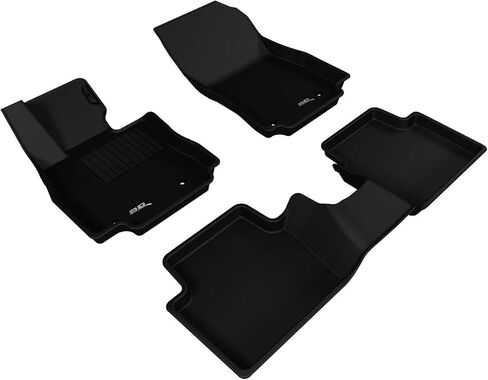 3D MAXpider - L1TY22701509 Complete Set Custom Fit All-Weather Floor Mat for Select Toyota Yaris iA Models - Kagu Rubber (Black) in Saudi Arabia