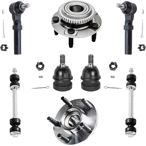 Detroit Axle - Front Wheel Bearing Hubs Kit for 1994-2004 Ford Mustang 1995 1996 1997 1998 1999 2000 2001 2002 2003, 2 Wheel Hub Bearings 2 Outer Tie Rods 2 Sway Bars 2 Lower Ball Joints Replacement in Saudi Arabia