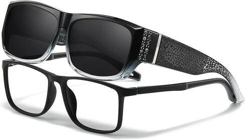 Trysee Sunglasses Over Glasses for Women with Rhinestone Rectangle Fit Over Glasses UV Protection for Driving TS4204 in Saudi Arabia