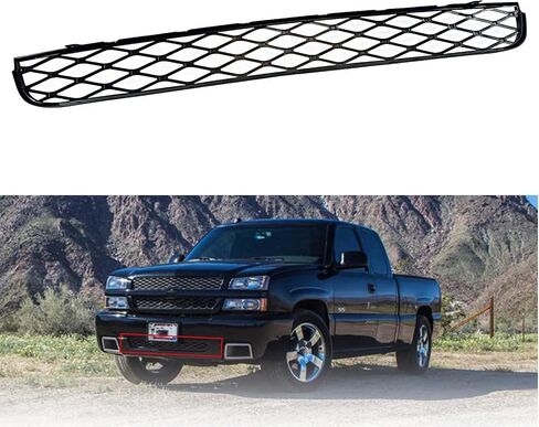 Grille Lower Lower Black 12335765 متوافق مع 2003 2004 2005 2006 Chevy Silverado 1500 SS Lower Mesh Grill Cover in Saudi Arabia