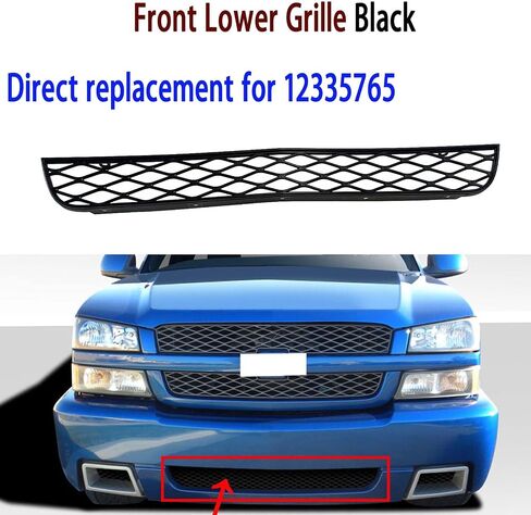 Grille Lower Lower Black 12335765 متوافق مع 2003 2004 2005 2006 Chevy Silverado 1500 SS Lower Mesh Grill Cover in Saudi Arabia