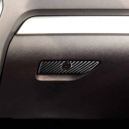 حقيقية من ألياف الكربون Car Care Central Screen Screen Plane AC Outlet Vent Frame ملصق متوافق مع Ford Explorer 2013 2014 2015 2015 2017 2018 Auto Interior Accessories Black in Kuwait