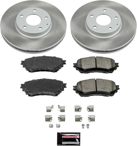 Power Stop SC6968 Front Brake Kit With Semi-Coated Brake Rotors and Ceramic Brake Pads & Hardware For 2014 2015 2016 2017 2018 Mazda 6 in Saudi Arabia