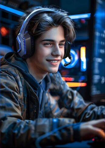 Wireless Gaming Headsets for PS5, PS4, Mac, Switch, PC, Computer - 2.4GHz & Bluetooth 5.2 Gamer Gaming Headphones Wireless, ENC Noise-Canceling Mic, 50MM Drivers, Red in Saudi Arabia