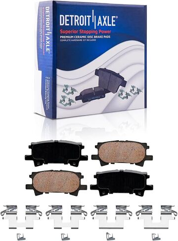 محور ديترويت - دوارات الفرامل الأمامية والخلفية ، وسادات الفرجار بديل لوكسوس RX330 RX400H RX350 Toyota Highlander - 10pc مجموعة in Saudi Arabia