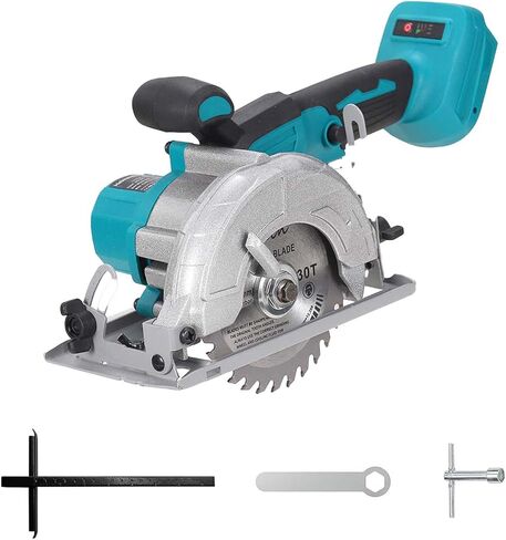 5 Inch Brushless Cordless Circular Saw with 4000mAh Battery,6500 RPM Compact Circular Saw,20mm Arbor with 1 TCT 30T Wood Blade and Scale Ruler in Kuwait
