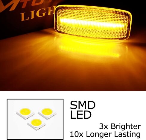 iJDMTOY Black-Out Smoked Lens Amber Sequential Blink LED Fender Side Marker Turn Signal Lights Compatible with Infiniti 2006-2007 M35 M45, Powered by 20-SMD LED w/Dynamic Blinking in Saudi Arabia