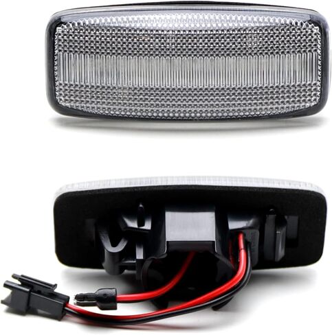 iJDMTOY Black-Out Smoked Lens Amber Sequential Blink LED Fender Side Marker Turn Signal Lights Compatible with Infiniti 2006-2007 M35 M45, Powered by 20-SMD LED w/Dynamic Blinking in Saudi Arabia