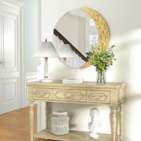 NAIADLYFrameless Round Decorative Bathroom Mirror Vanity Mirror, for Wall Decoration, for Bathroom Living Room Bedroom Hallway Entrance Hall Modern Elegant Shape (11.8X11.8inch/grey3) in Saudi Arabia