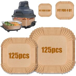 بطانات مقلاة الهواء السيليكون السيليكون للنينجا كريسبي 4-في 1 نظام طبخ الهواء الزجاجي المحمولة ، و 2pcs ملحقات حاويات الجوية الزجاجية ، كبيرة لـ 4-QT وصغيرة لحاوية 6 كوات ، غير لاصقة in Kuwait