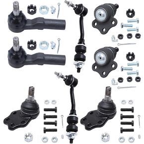 Detroit Axle - 8pc 2WD Front Suspension Kit for 1997-1999 Dodge Dakota 1999 Durango 2 Sway Bar Links 4 Lower Upper Ball Joints 2 Outer Tie Rod Ends Replacement in Saudi Arabia