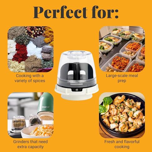 FinaMill Everyday Pod, Single Refillable Spice Pod for Everyday Spices | Ideal for Grinding Everyday & Oily Spices, Adjustable Grind Size, Ceramic Grinder, Works with All FinaMill Spice Grinders in Kuwait