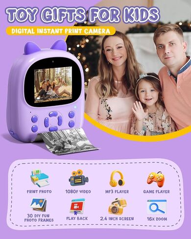 كاميرا مطبوعة فورية للأطفال ، طباعة كاميرا فورية للأطفال ، هدايا لـ 3 4 5 6 7 8 9 10 11 12 Girls & Boys ، Toddler Doys من عمر 3 إلى 12 عامًا ، وتناسب هدية عيد الميلاد يوم الأطفال - الوردي in Saudi Arabia